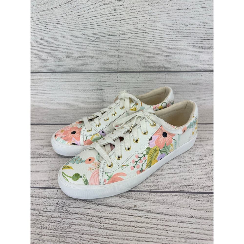 Keds x Rifle Paper Co Women's Floral White Spring Sneakers Size 11